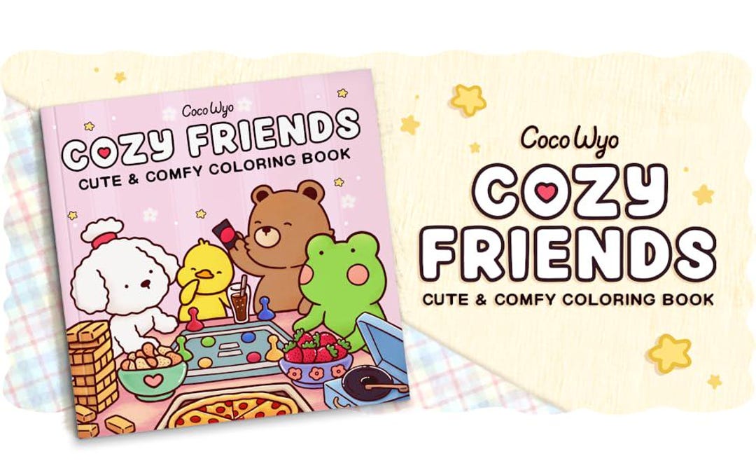 Coco Wyo Cozy Friends Cute Coloring Page 40 Pages Digital Download - Etsy