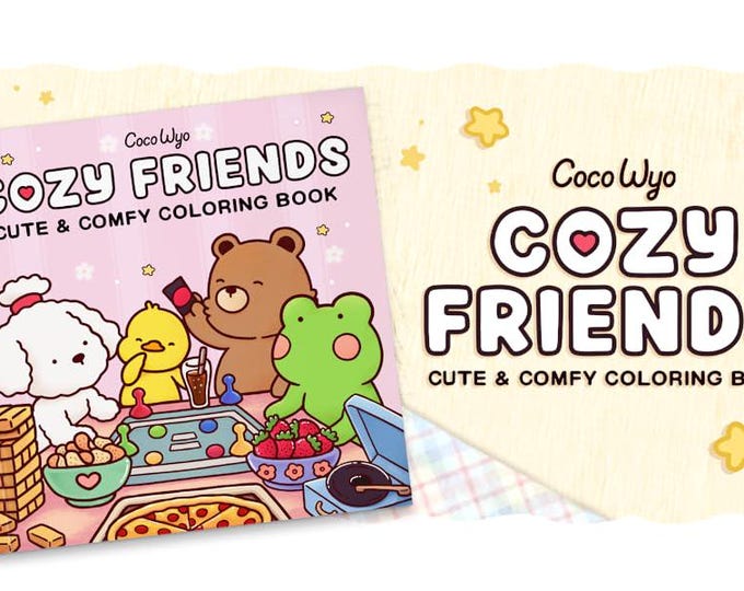 Coco Wyo Cozy Friends Cute Coloring Page 40 Pages Digital Download - Etsy