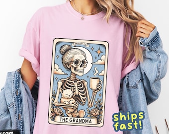 The Grandma tarot shirt – Comfort Colors® grandma tee, mystical nana gift, tarot card grandmother top, cute family aesthetic t-shirt