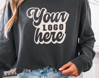 Double-sided custom logo Comfort Colors shirt – Front & back print business workwear tee, company uniform, branded staff apparel