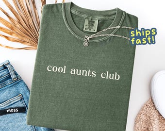 Cool Aunts Club shirt – Comfort Colors® auntie tee, new aunt gift, baby announcement shirt, fun pregnancy reveal, trendy aunt shirt