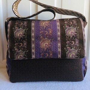 Messenger Style Quilted Diaper Bag Ready to Ship