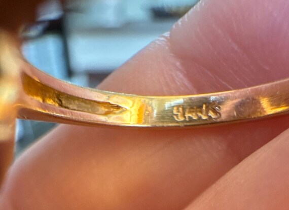 Vintage Style 14k Yellow Gold Citrine Ring: 5.5ct… - image 10