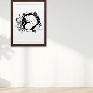 Baby surrounded by flowers print