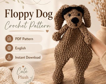 Dog Crochet Pattern, Realistic Amigurumi Puppy PDF, Cocker Spaniel Plush Tutorial, Stuffed Animal