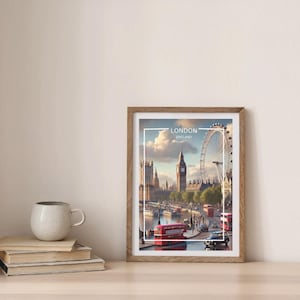 London Wall Art,London Travel Poster,Modern Artwork,England Wall Decor, London City Poster,European Travel Poster,London Gift,Travel Print