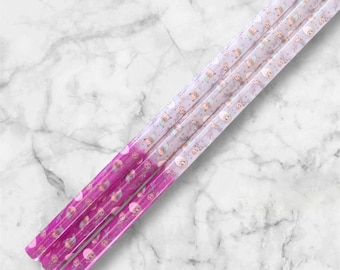 COLOR CHANGING Pink Christmas 12 inch Tumbler Straw, Tumbler Cup Accessories, Water Bottle Accessory Reusable Plastic Straw for 40oz Tumbler