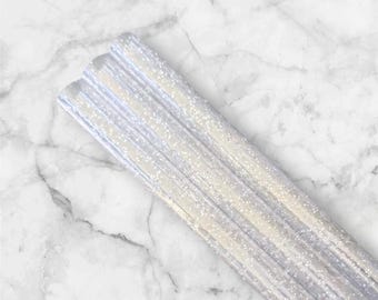 Clear Glitter Tumbler Straw, Glitter Straw, Tumbler Cup Accessories, Water Bottle Accesory, Reusable Plastic Straw for 40oz Tumbler