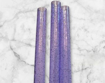 Purple Glitter Tumbler Straw, Glitter Straw, Tumbler Cup Accessories, Water Bottle Accesory, Reusable Plastic Straw for 40oz Tumbler