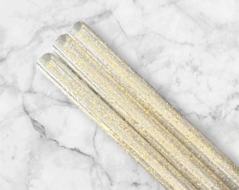 Gold Glitter Tumbler Straw, Glitter Straw, Tumbler Cup Accessories, Water Bottle Accesory, Reusable Plastic Straw for 40oz Tumbler