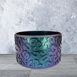 Leopard Tumbler Boot, Chameleon Emerald, Shimmer, Tumbler Cover, Tumbler Accessories, Cup Accessory