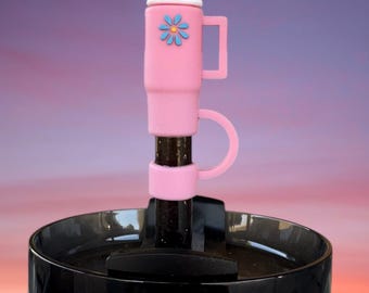 Straw Topper, Cute Pink Tumbler, Straw Cap, Drink Accessory, Straw Cover, 40 oz Tumbler Cup Accessories fits 10MM