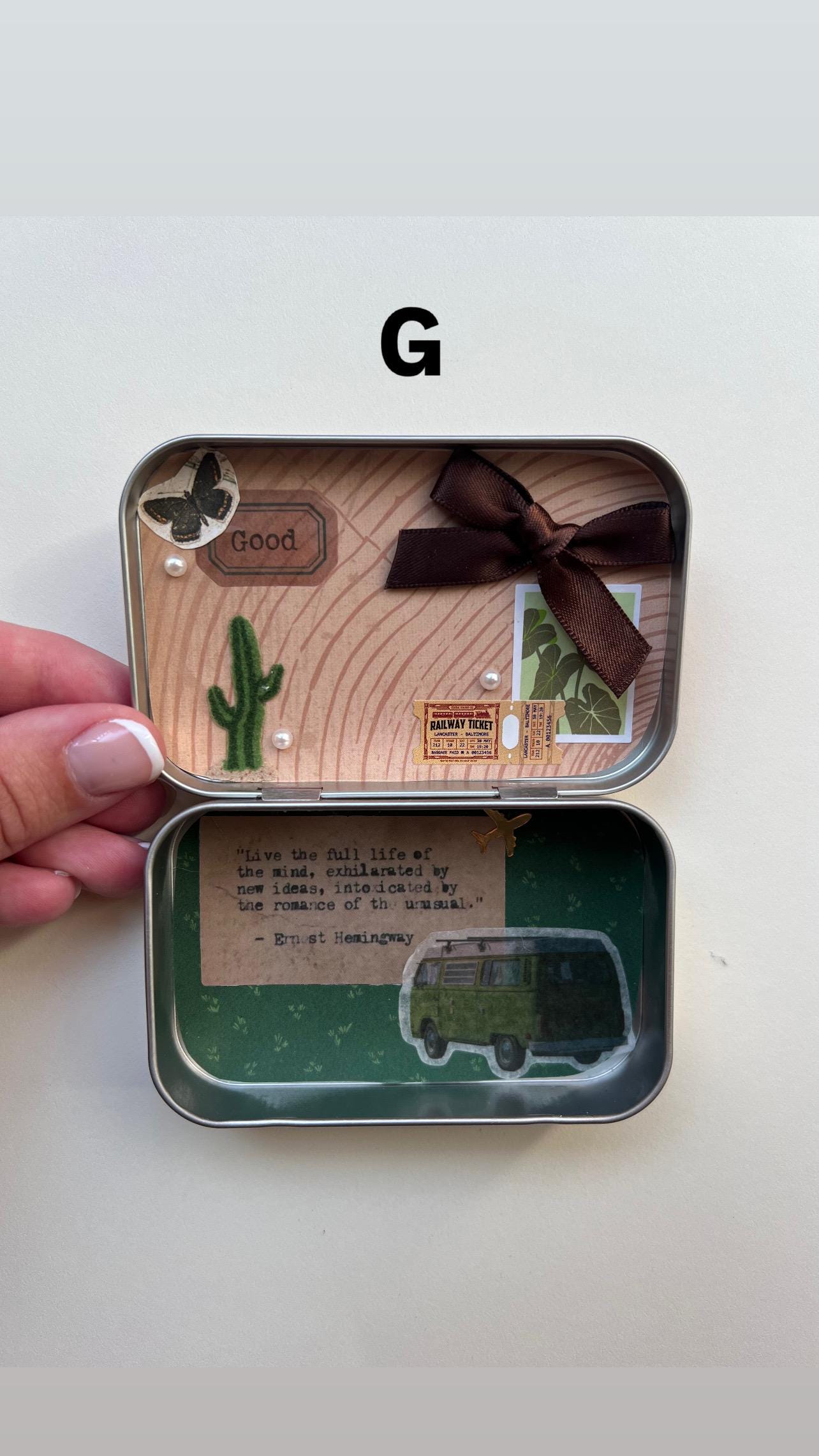 Custom Altoids Tin Purse Insert – Mini Scrapbook Wallet, Tiny Organizer ...