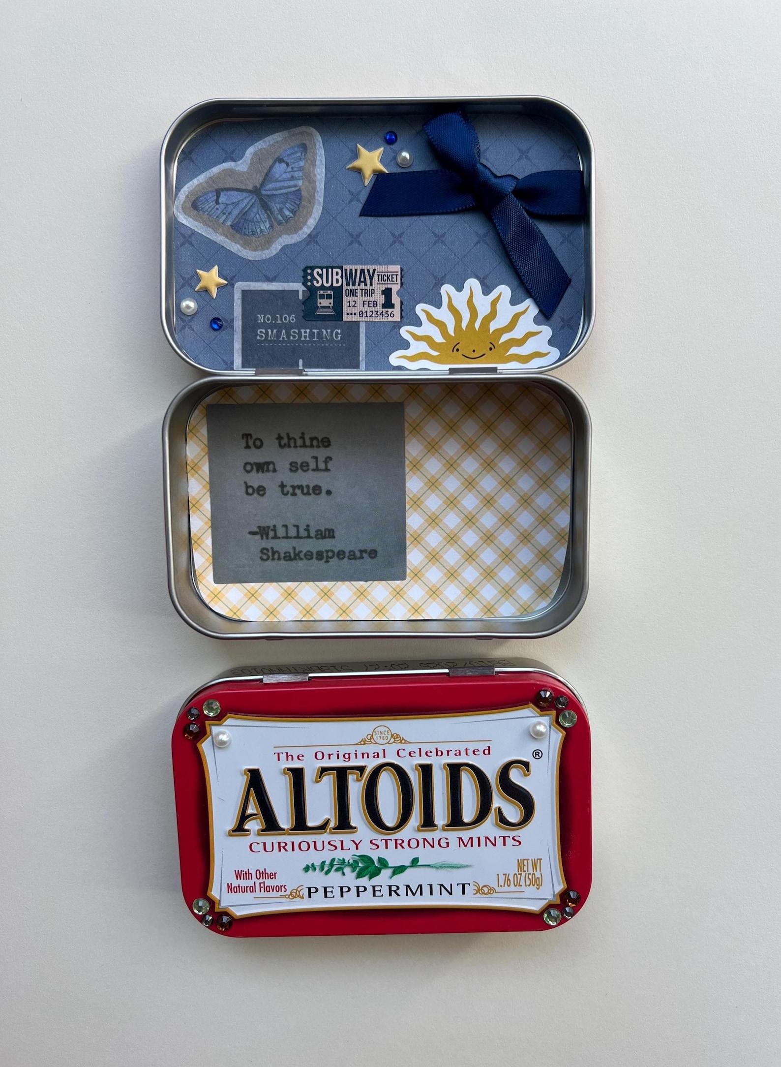 Custom Altoids Tin Purse Insert – Mini Scrapbook Wallet, Tiny Organizer ...