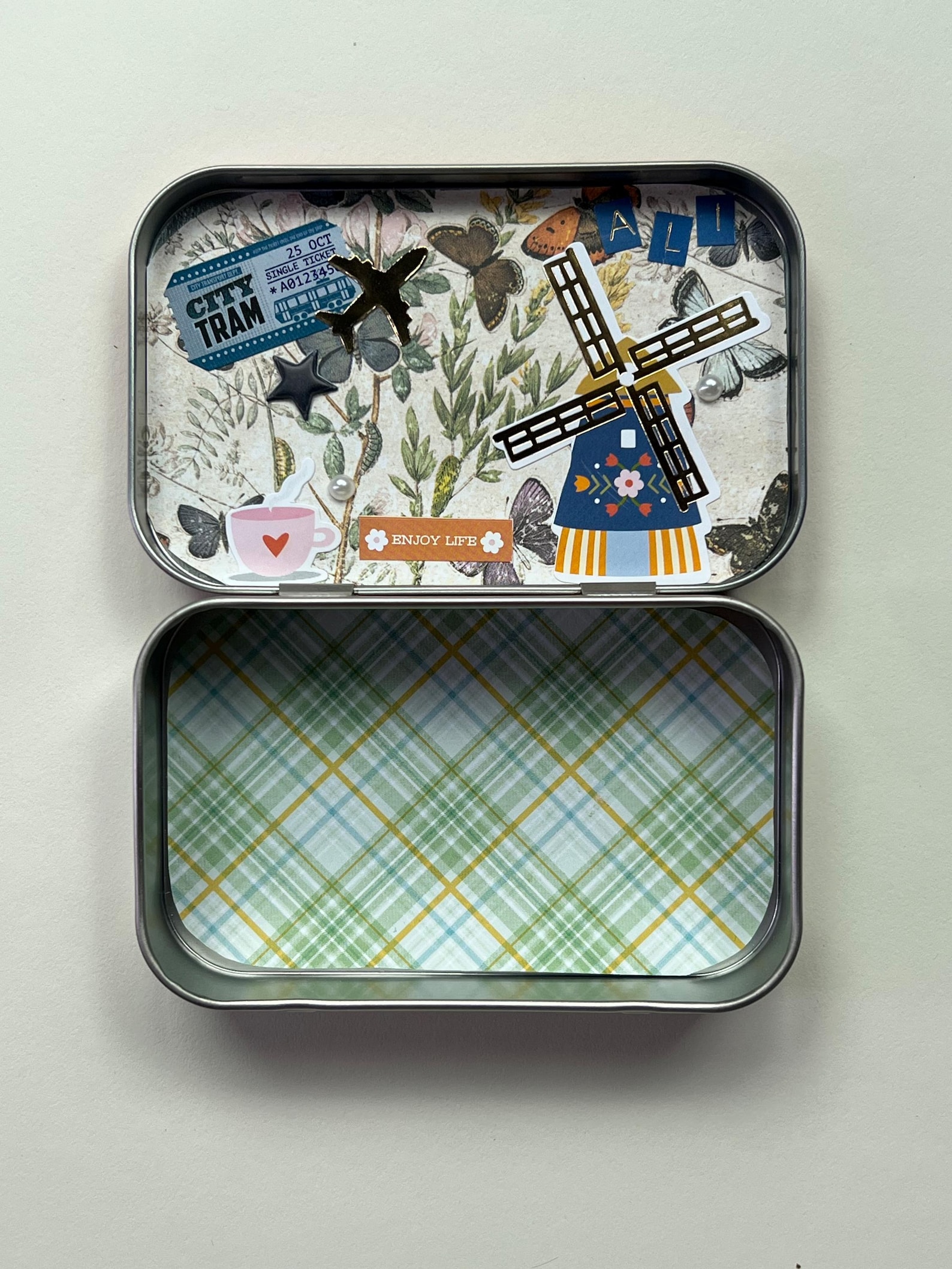 Custom Altoids Tin Purse Insert – Mini Scrapbook Wallet, Tiny Organizer ...