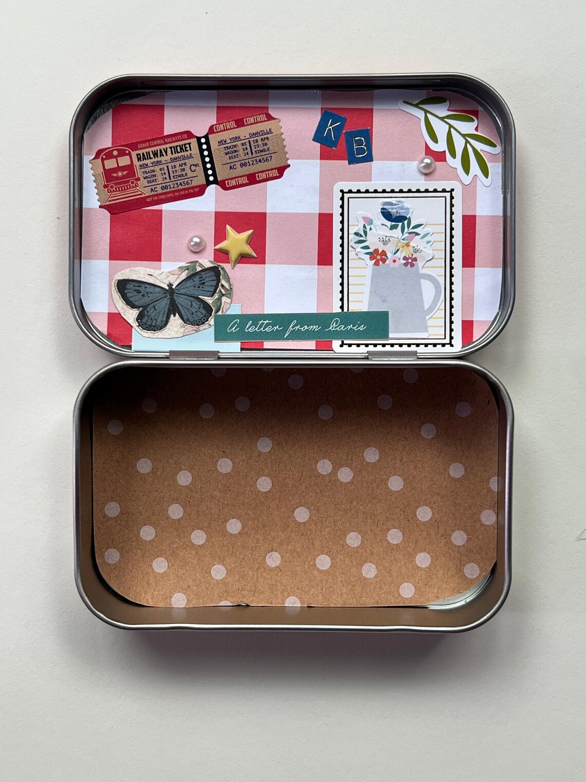 Custom Altoids Tin Purse Insert – Mini Scrapbook Wallet, Tiny Organizer ...