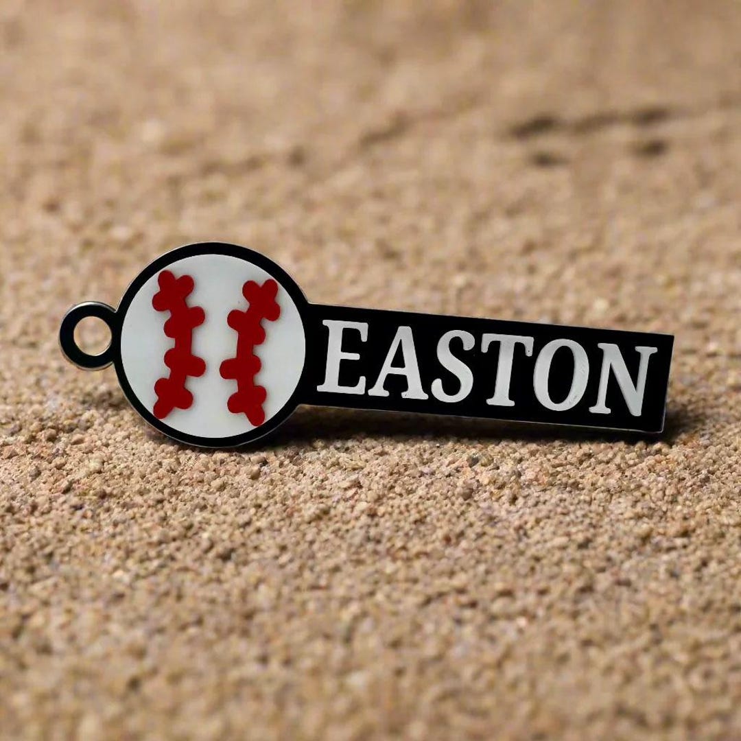 Personalized Baseball Name Tag, Custom Baseball Bag Tag, Bat Bag Name ...