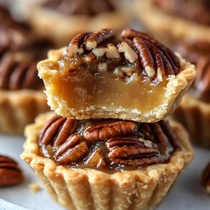 LA MEJOR RECETA de Mini Tartas de Nueces Pecanas (PDF) / Postre fácil de Acción de Gracias / Tartaletas de Nueces Pecanas Caseras