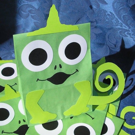 Lizard Treat Sacks Chameleon Reptile Theme Birthday Party Favor Bags by