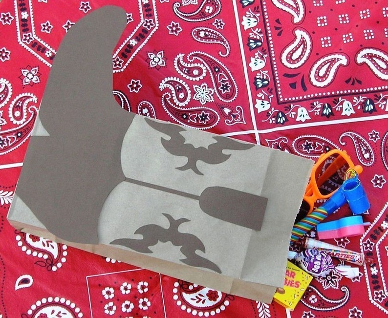 Cowboy Boot Birthday Party Favor Treat Sacks BOOTS Western Etsy