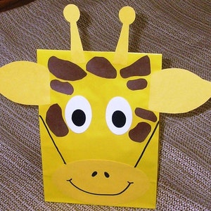 Giraffe Treat Sacks Jungle Zoo Safari Theme Birthday Party - Etsy