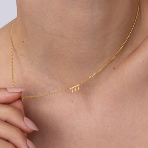 Angel Number Necklace with Curb Chain, Custom Dainty 444l Number Necklace, Number Year Necklace, To make a wish Necklace, Mother&#39;s Day Gift