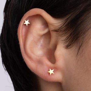 Minimalist Star Shaped Stud Earrings,Tiny Star Stud Earrings,Mini Star Gold Earrings,Stud Earrings for Women,Gift for Her,Mother&#39;s Day Gift