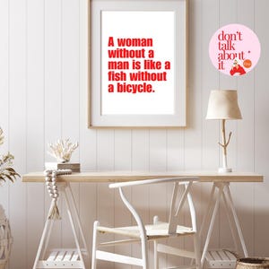 Feminist Quote Art Print: Empowering Modern Wall Decor (Digital Download)