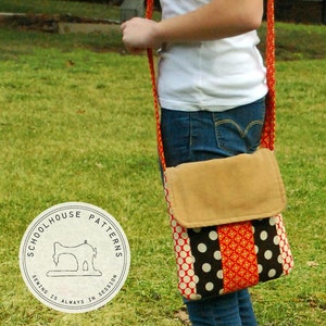 Modèle de couture PDF pour sac messager universitaire - Patron de couture de sac bandoulière - Téléchargement numérique, sac à bandoulière unisexe, instructions étape par étape