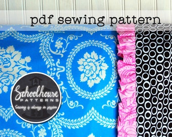 Pretty pillowcase with ruffle sewing pattern - PDF INSTANT DOWNLOAD
