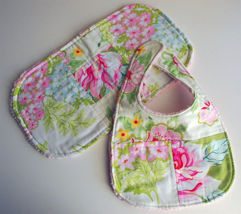 Bib and Burp Cloth Sewing Pattern Combo Patchwork PDF Etsy