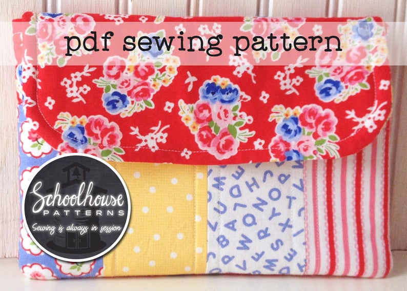 eclutch pdf sewing pattern sleeve case clutch with pocket Fits iPads and tablets INSTANT DOWNLOAD image 6