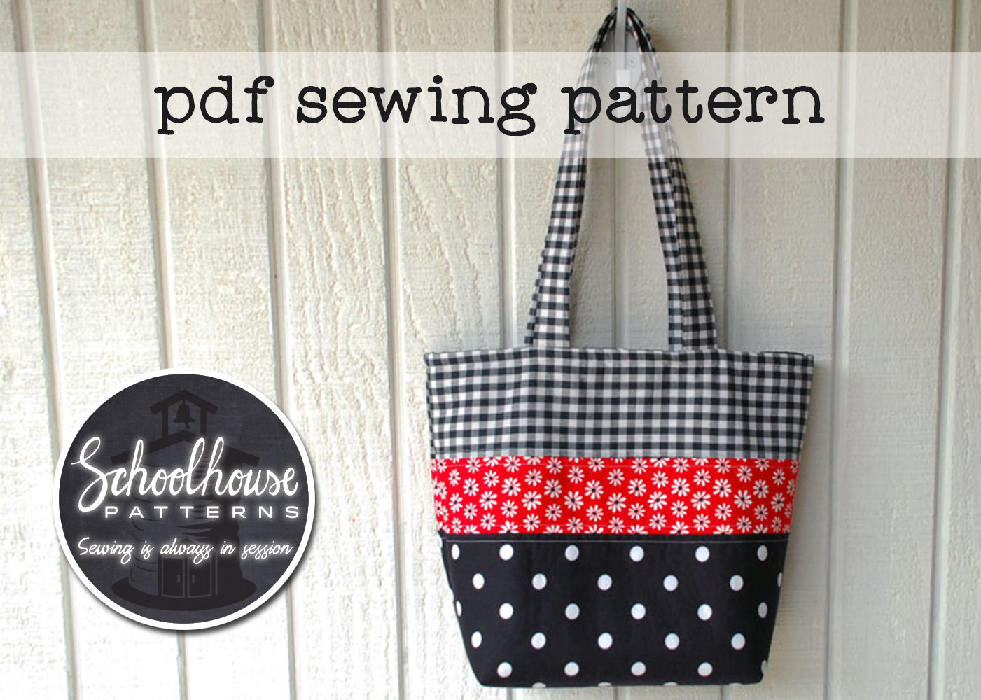 Patchwork Tote Bag PDF Sewing Pattern - Perfect for Purse or