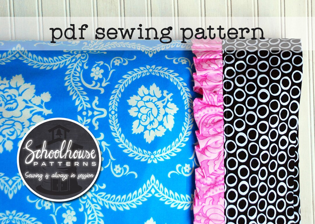 Pretty Pillowcase With Ruffle Sewing Pattern PDF INSTANT Etsy