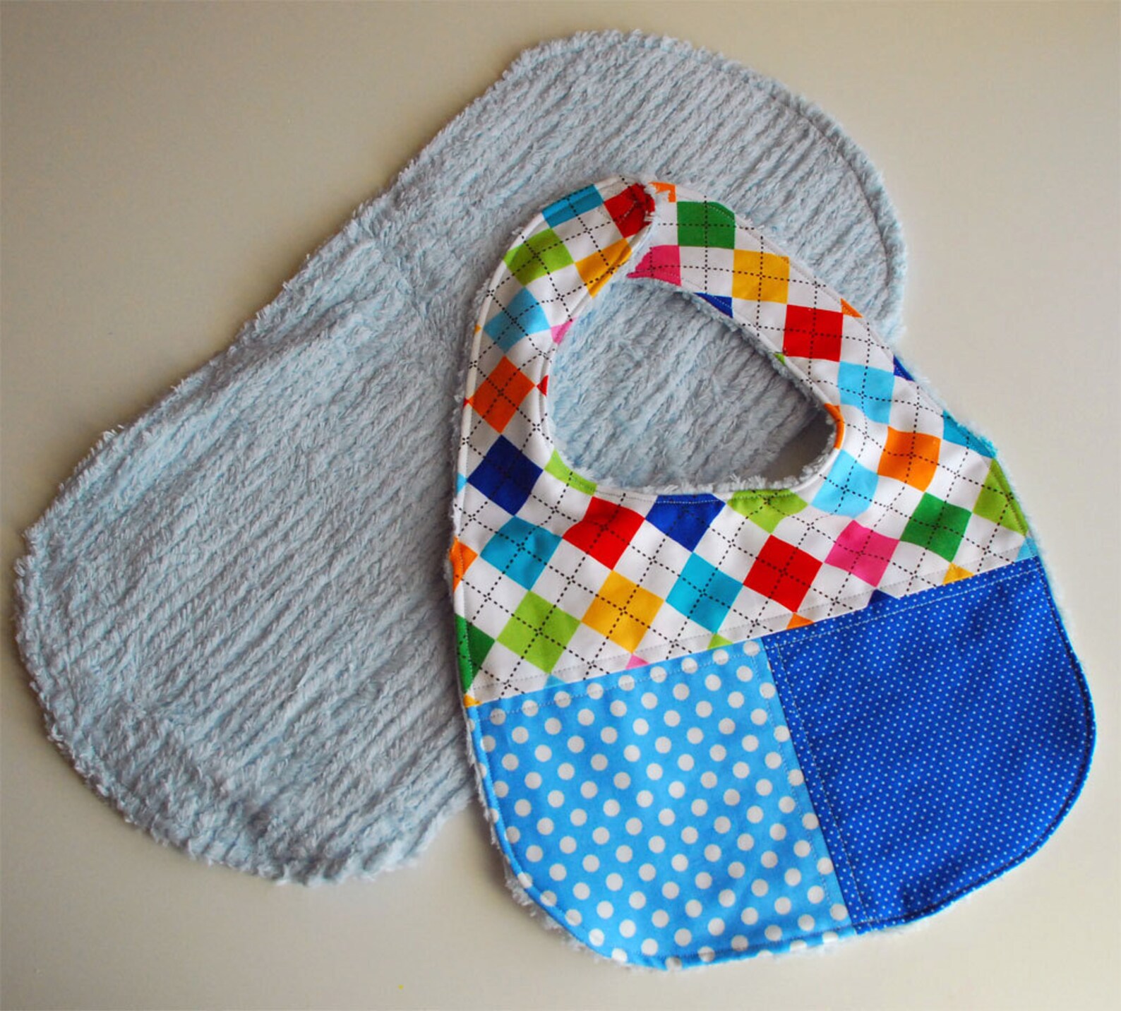Bib and Burp Cloth Sewing Pattern Combo Patchwork PDF Etsy