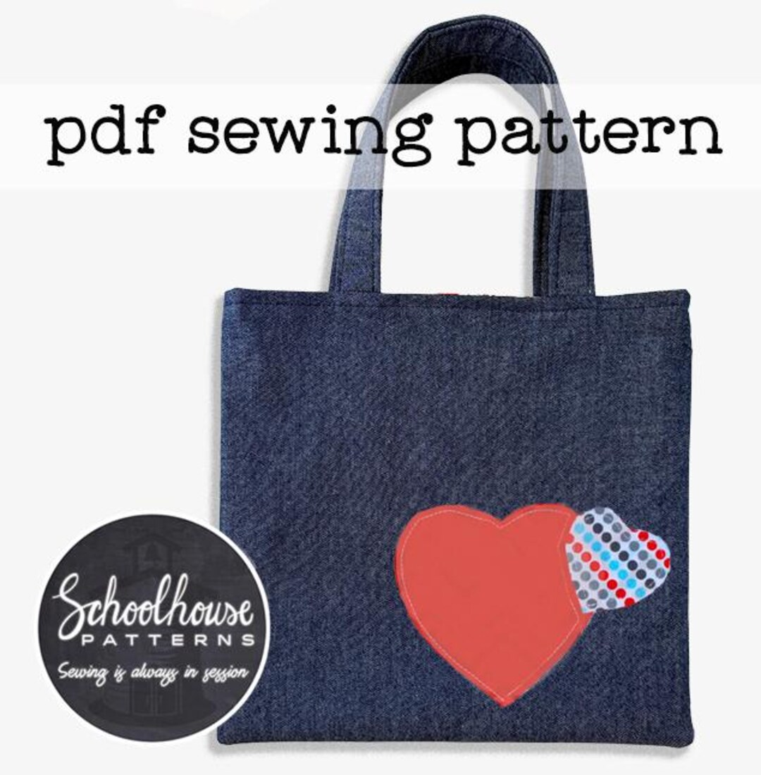 Mini Tote Bag PDF Sewing Pattern – Small Tote With Pockets – Easy DIY ...