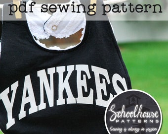 Make your favorite T-shirt into a Bib sewing pattern - great gifts -  PDF INSTANT DOWNLOAD