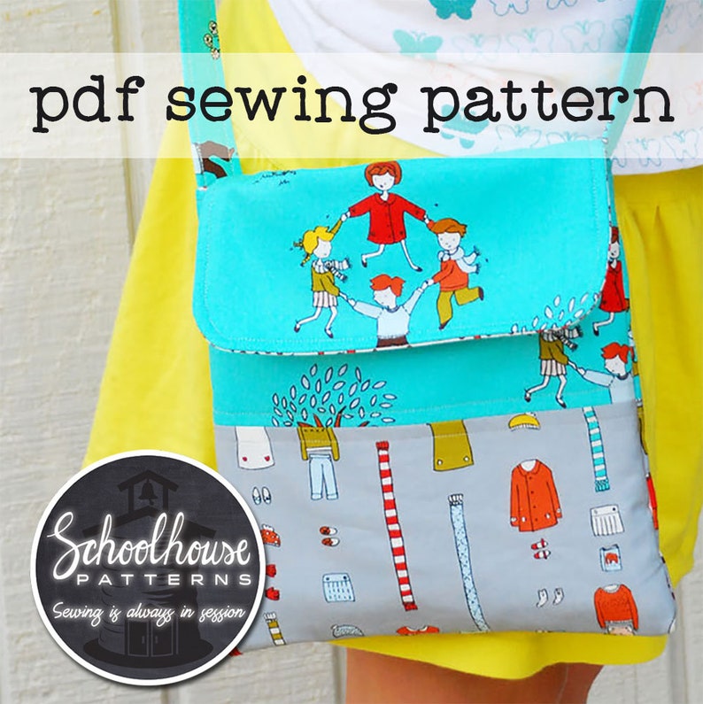 The Middle School Messenger bag sewing pattern great crossbody for young girls, tweens, teens PDF INSTANT DOWNLOAD image 6