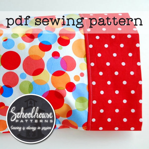 Toddler or travel size pillow and pillowcase sewing pattern - pdf - instant download