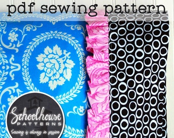 Pretty pillowcase with ruffle sewing pattern - PDF INSTANT DOWNLOAD