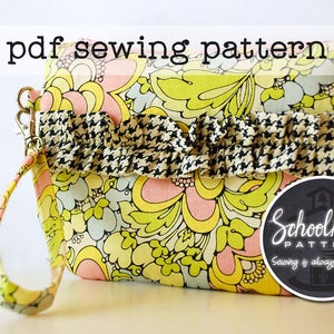 Ruffled Wristlet PDF sewing pattern use as a wallet or clutch has detachable strap INSTANT DOWNLOAD image 6