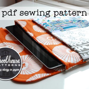 eclutch sewing pattern sleeve case clutch with pocket Fits iPads and tablets PDF INSTANT DOWNLOAD image 4