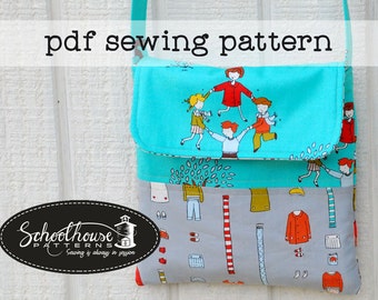 Middle School Messenger Bag Sewing Pattern: Crossbody Design (PDF Download)