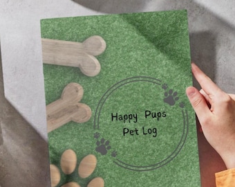 Printable Pet Care Log | Digital Download | Pet Health Tracker & Organizer