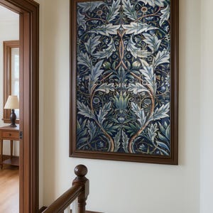 Handmade Art Nouveau Tile Mural – Victorian Pattern - William Morris and William De Morgan REPRODUCTİON