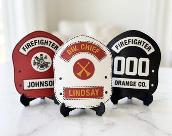 Custom Replica California / Orange County / LA County Style Firefighter Helmet Shield Front