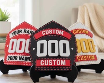 Réplica de casco de bombero personalizado: regalo de bombero, impresión 3D