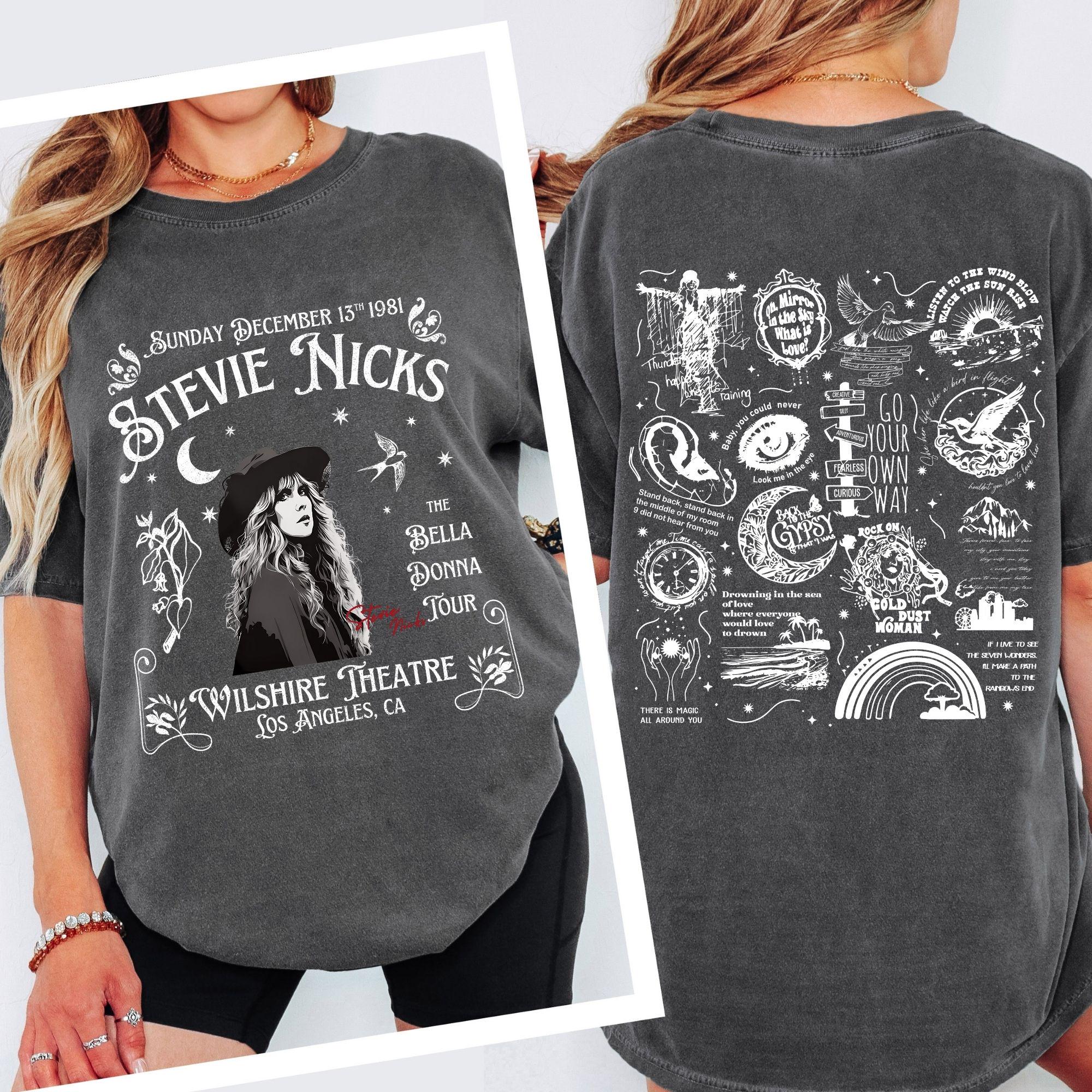Maglietta E Felpa Con Cappuccio Stevie Nicks Tour 2025 &ndash; Abbigliamento Unisex In Cotone, Personalizzabile