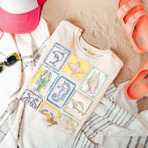 Coquette Seashell Shirt, Comfort Colors Coastal Summer Tee, Beachy Shell Swim Crewneck, Trendy Shellfish Best Friend Gift, Ocean Bow Tshirt
