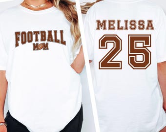 Custom Football Mom Comfort Colors Shirt: Personalized Game Day Tee